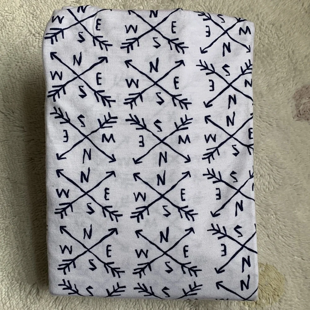 Honest Baby 100% Cotton Fitted Crib Sheet NWT Compass